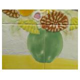 Harris Strong Ceramic Tile Art - Framed Floral Bouquet