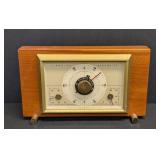 Airguide Barometer - Vintage Wooden Case Weather Instrument with Temp & Humidity Gauges