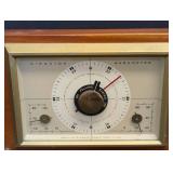 Airguide Barometer - Vintage Wooden Case Weather Instrument with Temp & Humidity Gauges
