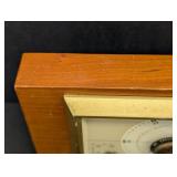 Airguide Barometer - Vintage Wooden Case Weather Instrument with Temp & Humidity Gauges