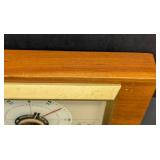 Airguide Barometer - Vintage Wooden Case Weather Instrument with Temp & Humidity Gauges