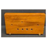 Airguide Barometer - Vintage Wooden Case Weather Instrument with Temp & Humidity Gauges