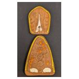 Mid Century Two Piece Dog Figurine Ceramic Wall Hanging