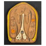 Mid Century Two Piece Dog Figurine Ceramic Wall Hanging