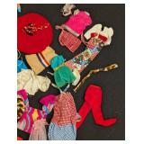 Vintage Dawn Doll Case with 3 Vintage Dawn Dolls & Outfits