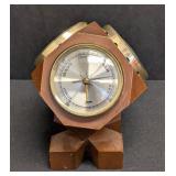 Jason Vintage Wood Barometer Weather Station with Hygrometer & Thermometer - 5.5 in