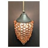 Vintage Burman Co Lucite Cluster Grapes Hanging Lamp