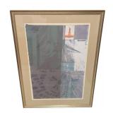 Vintage Robert Rauschenberg Statue of Liberty Print - Framed