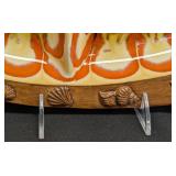 Mid Century Treasure Craft Fish-Shaped Ceramic Serving Plates (2)
