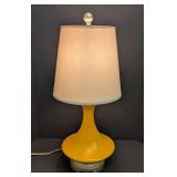 Vintage Mid Century Yellow Ceramic Table Lamp