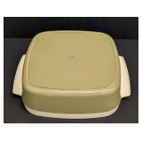 Vintage Thermo Serv West Bend Avocado Green Insulated Serving Dish with Lid