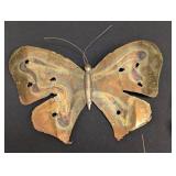 Three Vintage Copper Butterfly Wall Hangings - Rustic Metal Wall Decor