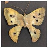 Three Vintage Copper Butterfly Wall Hangings - Rustic Metal Wall Decor