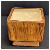 Vintage Treasure Craft No. 970 Ceramic Pedestal Pot Planter - Heart & Leaves Decor
