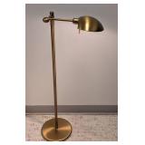Holtkotter Leuchten Brass Swing-Arm Floor Lamp - Adjustable Height - Wall-Switch Operated