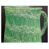 Vintage Mid Century Green Spaghetti-String Pitcher