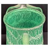 Vintage Mid Century Green Spaghetti-String Pitcher