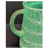 Vintage Mid Century Green Spaghetti-String Pitcher