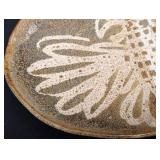Stoneware Dish - Signed Vintage - Hand-Signed Ceramic Plate