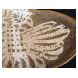 Stoneware Dish - Signed Vintage - Hand-Signed Ceramic Plate