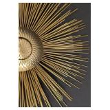 Vintage Curtis Jere Inspired Brutalist Brass Starburst Wall Hanging