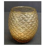 Vintage Amber Glass Owl Vase