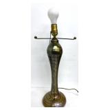 Joseph Clearman Vintage Art Glass Lamp - Iridescent Gold over Amethyst