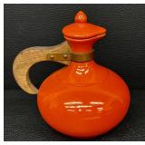 Vintage Orange Ceramic Water Carafe, RumRill #565