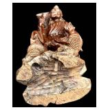 Jiang Ziya Statue - Hand-Carved Boxwood Chinese Wood