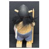 Gonk Viking Wooden Figurine - Vintage Scandinavian Folk Art