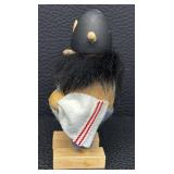 Gonk Viking Wooden Figurine - Vintage Scandinavian Folk Art