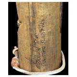 Tim Quinn Graphics - 2 Hand-Carved Wood Faces on Logs