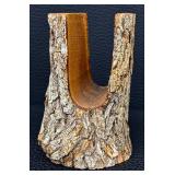 Tim Quinn Graphics - 2 Hand-Carved Wood Faces on Logs