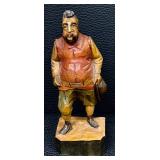 Sancho Panza Vintage Hand-Carved Wooden Figurine