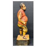 Sancho Panza Vintage Hand-Carved Wooden Figurine