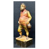 Sancho Panza Vintage Hand-Carved Wooden Figurine