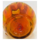 Vintage Blenko Amberina Glass Pitcher Tangerine Gradient