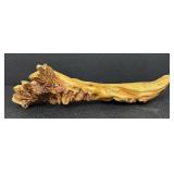 Hand-Carved Burl Wood Lizard Sculpture - 15 Inches Long