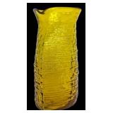 GF - Cadmium Glass Water Carafe - Vintage MCM Yellow