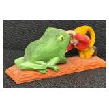 PC - Frog & Man Wood Carving