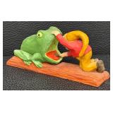 PC - Frog & Man Wood Carving