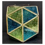Vintage Geometric Glass Candle Holder
