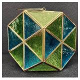 Vintage Geometric Glass Candle Holder