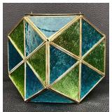 Vintage Geometric Glass Candle Holder