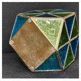 Vintage Geometric Glass Candle Holder