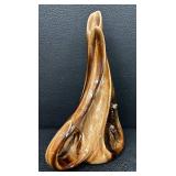 Vintage Mid Century Dakota Art Pottery Gladys Wax Vases Pinecone Pattern