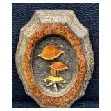 Vintage Owl Wall Sculpture - Rusty Metal Art with Mushroom Crest