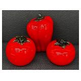 Glass Pepper & Tomato Set - Colorful Glass Veggies (Lot of 9)