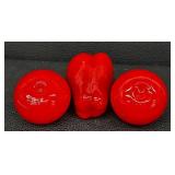 Glass Pepper & Tomato Set - Colorful Glass Veggies (Lot of 9)