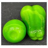 Glass Pepper & Tomato Set - Colorful Glass Veggies (Lot of 9)